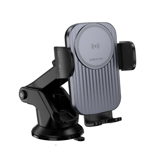 Холдер Borofone BH222 Central Console Wireless Charger 15W Black-1