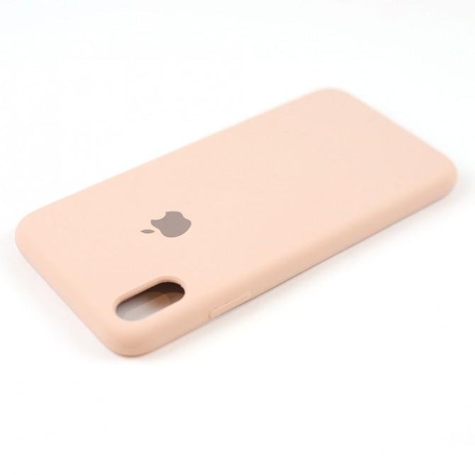 Чехол силиконовый для iPhone X/Xs Бежевый FULL-4