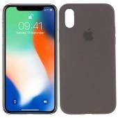Чехол силиконовый для iPhone X/Xs Кофейный FULL