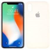 Чехол силиконовый для iPhone X/Xs Молочный FULL