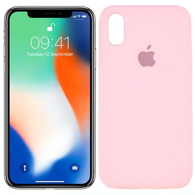 Чехол силиконовый для iPhone X/Xs Розовый FULL