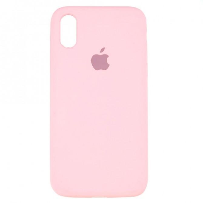 Чехол силиконовый для iPhone X/Xs Розовый FULL-1