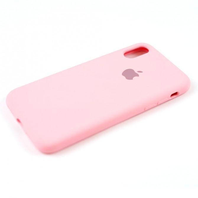 Чехол силиконовый для iPhone X/Xs Розовый FULL-3