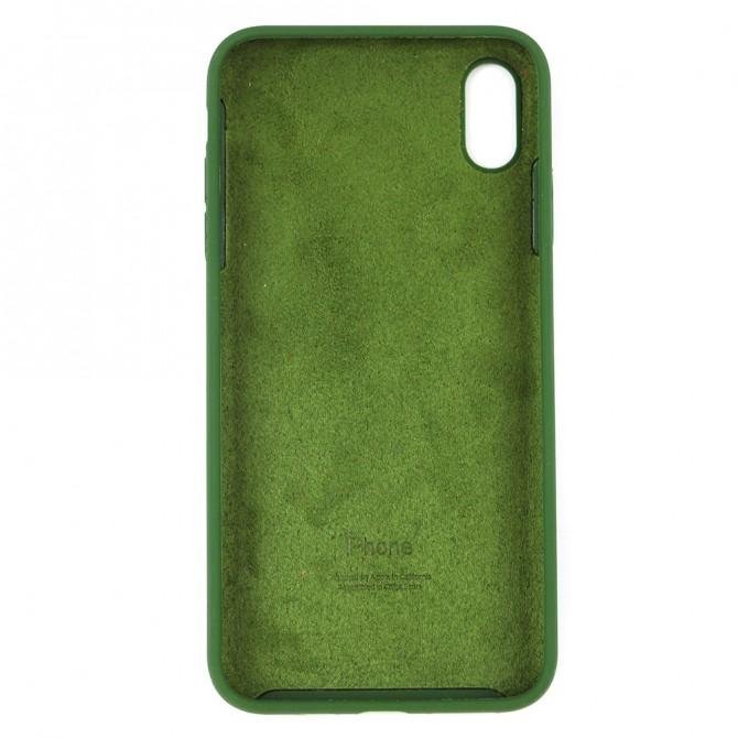 Чехол силиконовый для iPhone Xr Тёмно Зеленый FULL-2