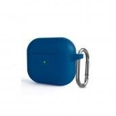 Чехол U-Like Silicone Protective Case For Airpods 3 Slim + Lock Blue Cobalt