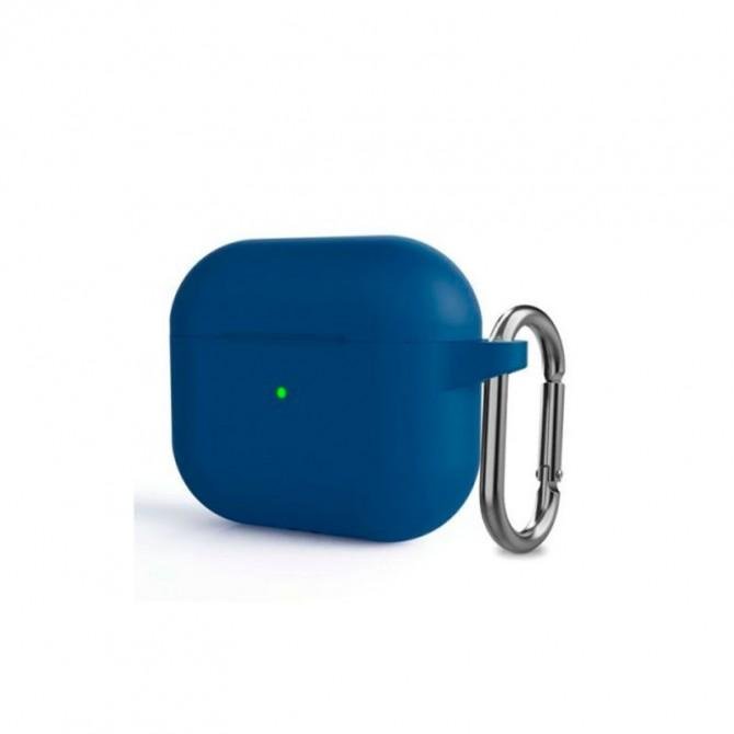 Чохол U-Like Silicone Protective Case For Airpods 3 Slim + Lock Blue Cobalt