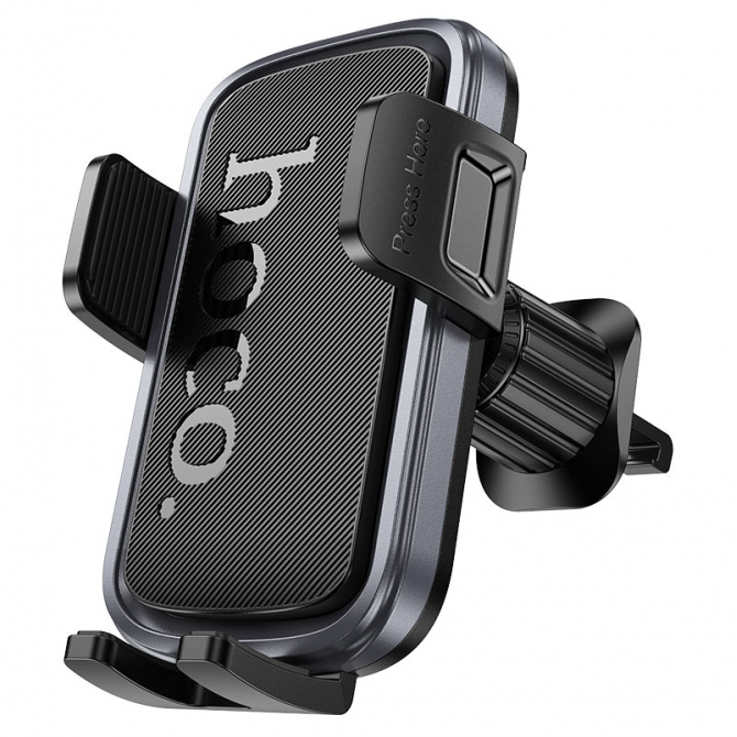 Холдер Hoco H78 Vista push-type car holder Black metal grey