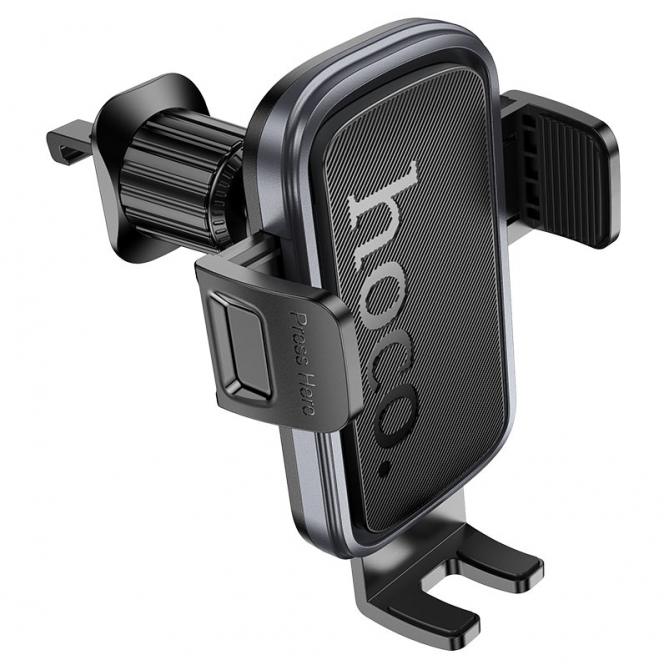 Холдер Hoco H78 Vista push-type car holder Black metal grey-1
