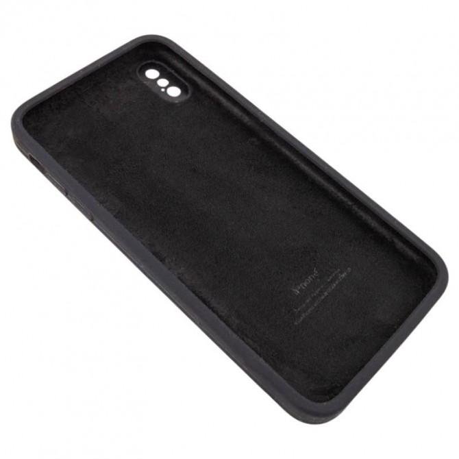 Силіконовий чохол для iPhone X/XS Black FULL (NO LOGO)-1