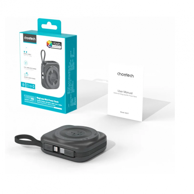 Дополнительная батарея Choetech LED Display для Mobile & Apple Watch 10000mAh Black-1