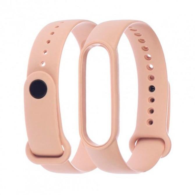 Ремінець для браслета Mi Band 5/6/7 (Silicon) Beige