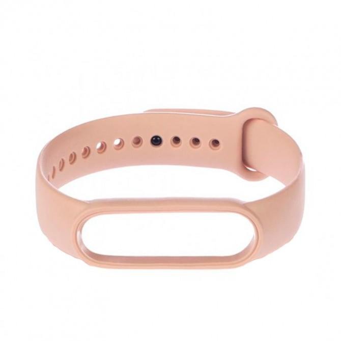 Ремінець для браслета Mi Band 5/6/7 (Silicon) Beige-1