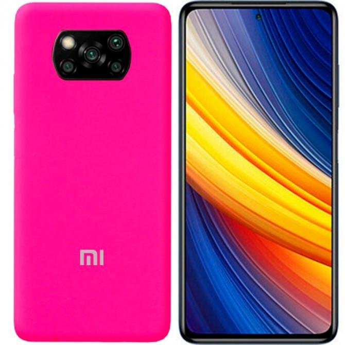 Original Soft Case Xiaomi Poco X3 NFC Яскраво Рожевий FULL-1