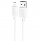 Кабель USB Hoco X88 Gratified Lightning White 1m
