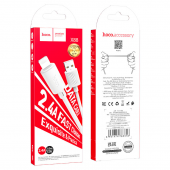 Кабель USB Hoco X88 Gratified Lightning White 1m