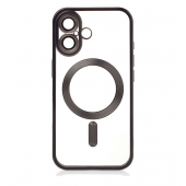 Силиконовый чехол SHINING with MagSafe для iPhone 16 Темно Серый