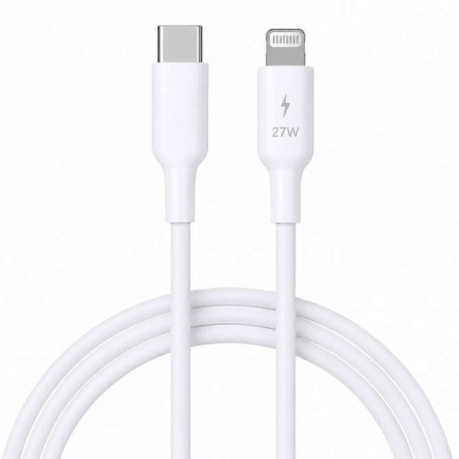 Кабель USB Relict Clave Silicone Type-C to Lightning 27W White