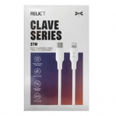 Кабель USB Relict Clave Silicone Type-C to Lightning 27W White