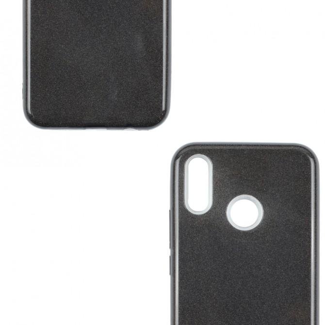 Чехол Silicone 3in1 Блёстки для Huawei P Smart Plus Чёрный-2