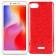 Чехол Silicone 3in1 Блёстки для Xiaomi Redmi 6a Red
