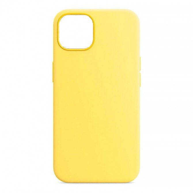 Оригінальний силіконовий чохол для iPhone 13 Жовтий FULL (без лого)