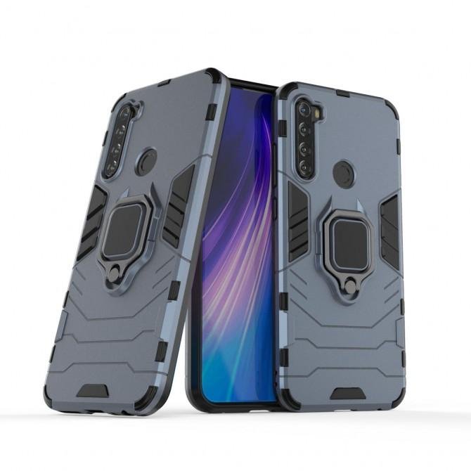 Чохол HONOR Hard Defence Series для Xiaomi Redmi Note 8T Космічний Сірий (з магнiтним тримачем)-1
