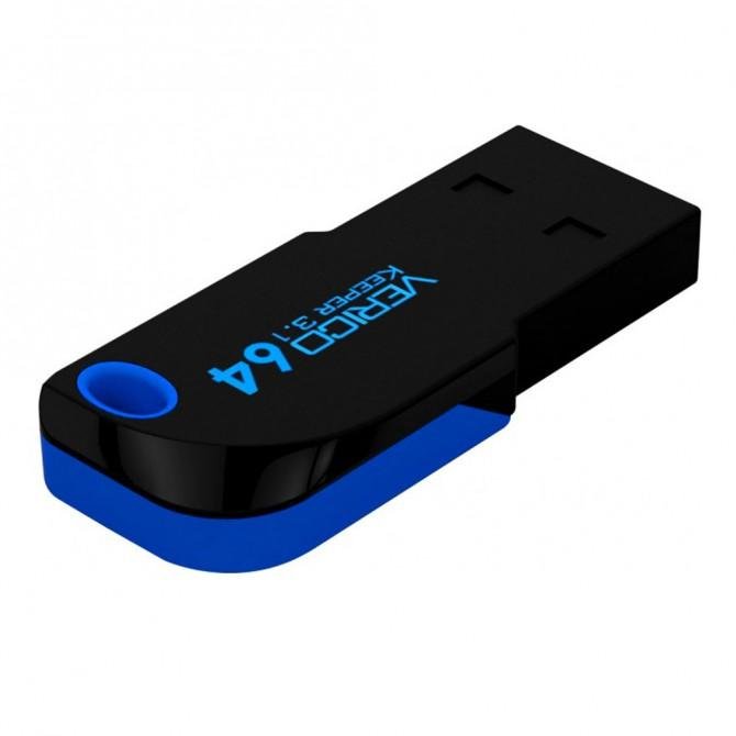 Флеш пам'ять Verico USB 64Gb Keeper Чорний+Синiй USB 3.1-2