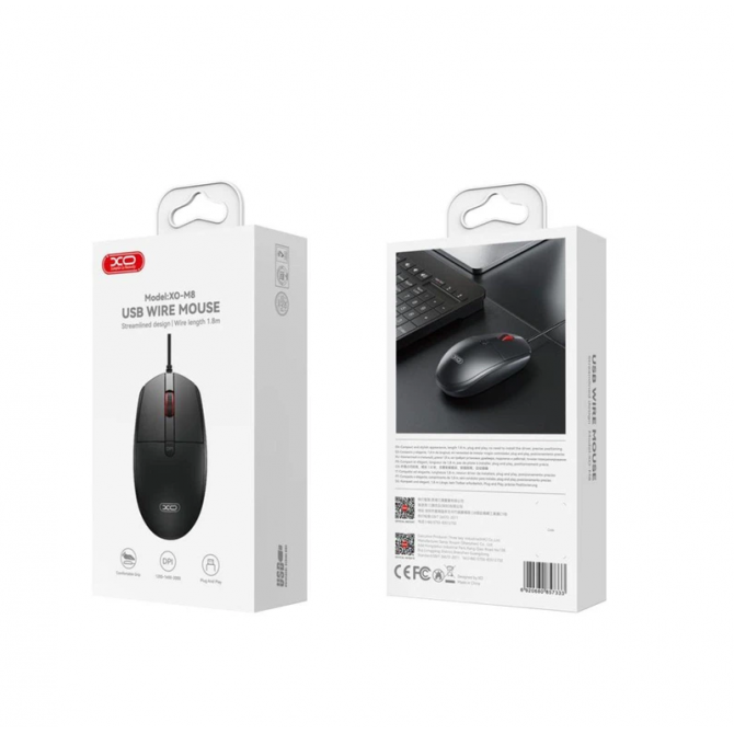 Миша XO M8 YunXiao Wired Black-2