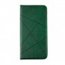 Чохол-книжка Lines Leather for Xiaomi Redmi Note 14 5G Dark Green