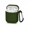 Чехол U-Like Silicone Protective Case For Airpods + Lock Army Green