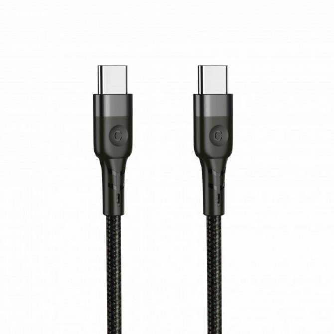 Кабель Jellico A4 Type-C to Type-C 1m 3A Black