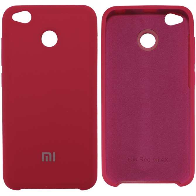 Чехол Soft Case для Xiaomi Redmi 4x Ярко малиновый