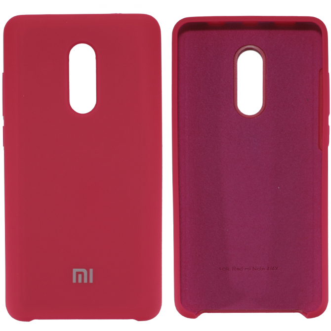 Чехол Soft Case для Xiaomi Redmi Note 4x Ярко малиновый