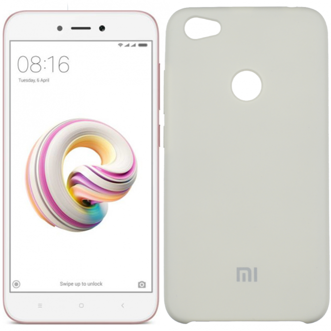 Чехол Soft Case для Xiaomi Redmi Note 5a Prime Молочный
