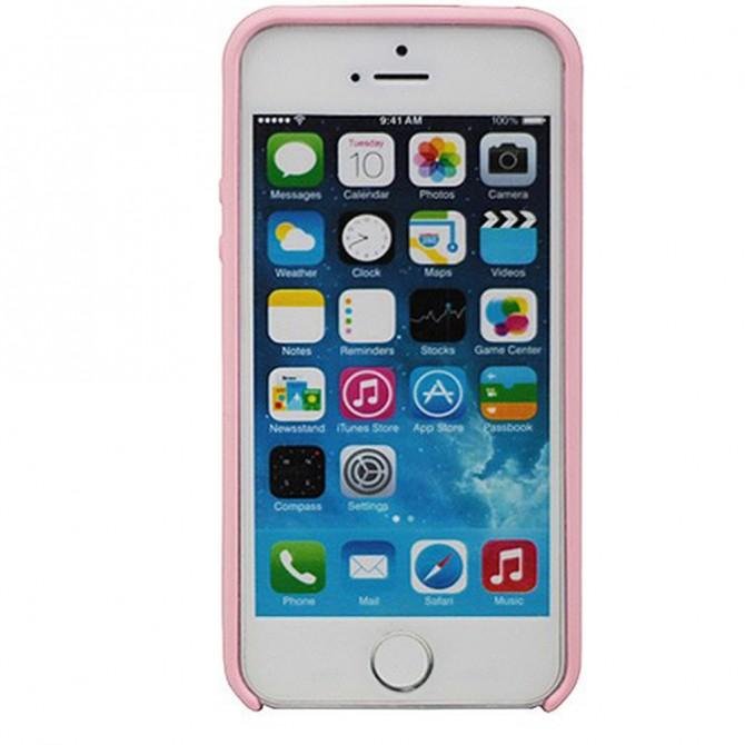 Чохол силіконовий для iPhone 5/5s/SE Яскраво Рожевий-1
