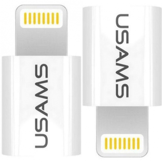 Адаптер Usams US-SJ014 Lightning -> MicroUSB Білий