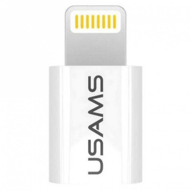 Адаптер Usams US-SJ014 Lightning -> MicroUSB Білий-3
