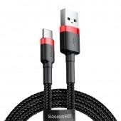USB Кабель Baseus Cafule Type-C (CATKLF-U91) Black/Red 3m