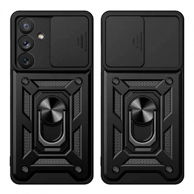 Протиударний чохол для Samsung A366 Galaxy A36 5G Black (with Camshield and magnet)-1