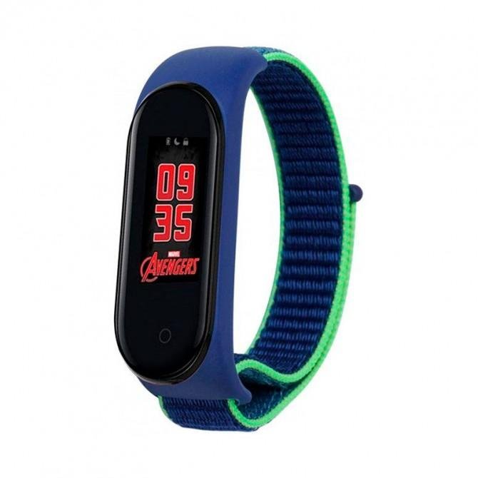 Браслет для Xiaomi Band 3/4 Nylon design Blue/Green