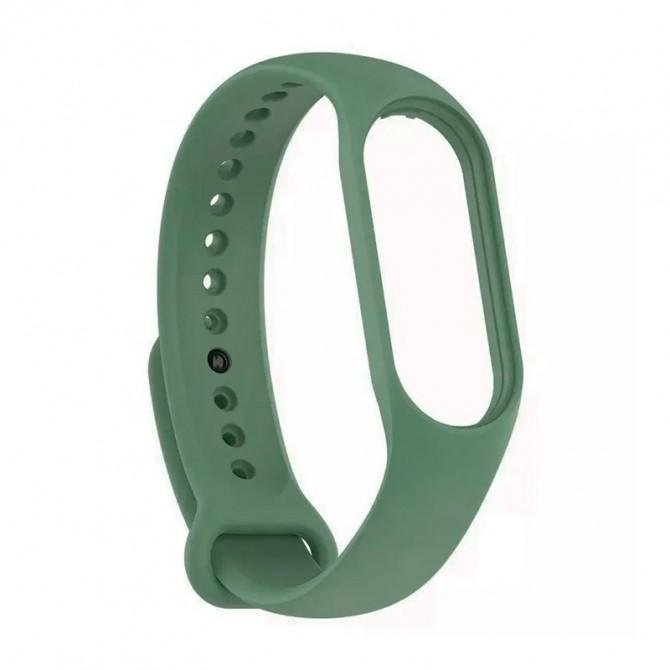 Ремешок для браслета Mi Band 5/6/7 (Silicon) Army Green