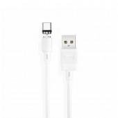 Кабель XO NB187 PVC Magnetic Type-C 2.1A/1m White