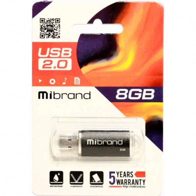 Mibrand USB 2.0 8Gb Coguar Чорний-1