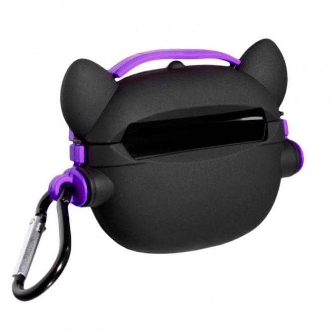 Чохол U-Like Silicone Protective For Airpods 4 Funny Dog Face Vioolet-1