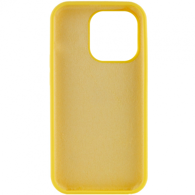 Силіконовий чохол для iPhone 16 Pro Max Yellow FULL (NO LOGO)-1