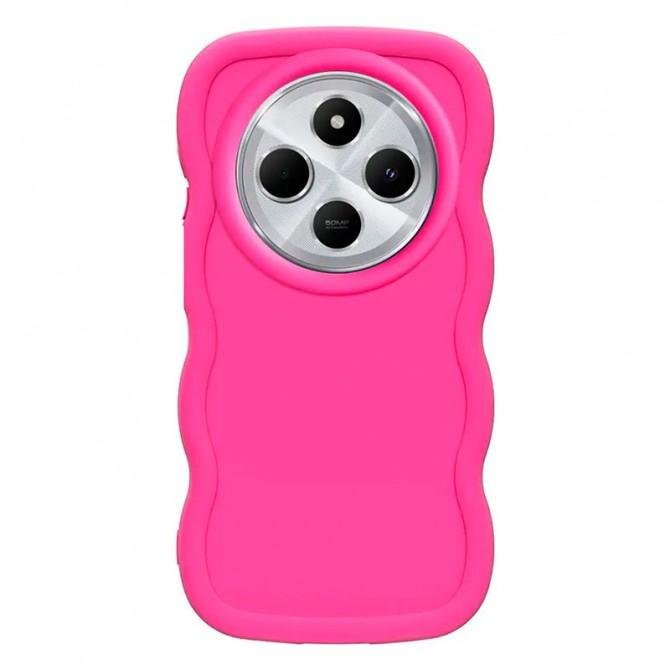 Чехол TPU Ripple для Xiaomi Redmi 14C/Poco C75 Неоново розовый