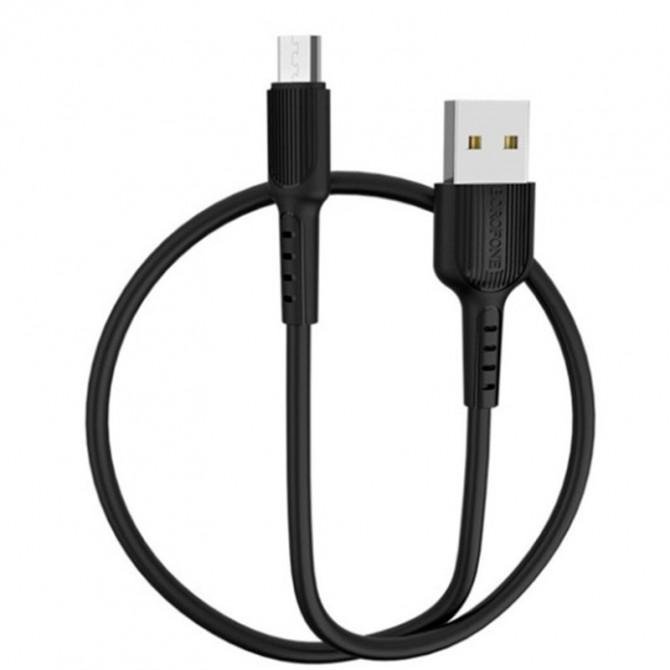 USB Кабель Borofone BX16 MicroUSB 2A Black 1m