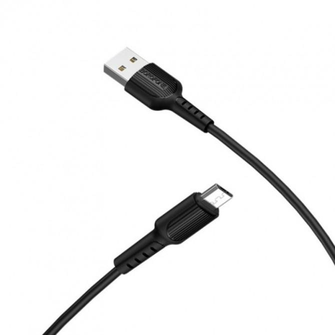 USB Кабель Borofone BX16 MicroUSB 2A Black 1m-1