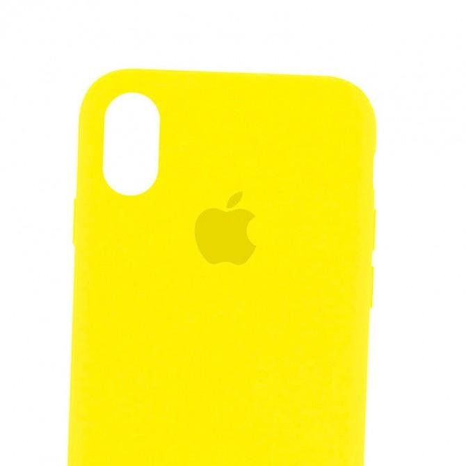 Оригинальный силиконовый чехол для iPhone X/Xs Неоново Желтый-1