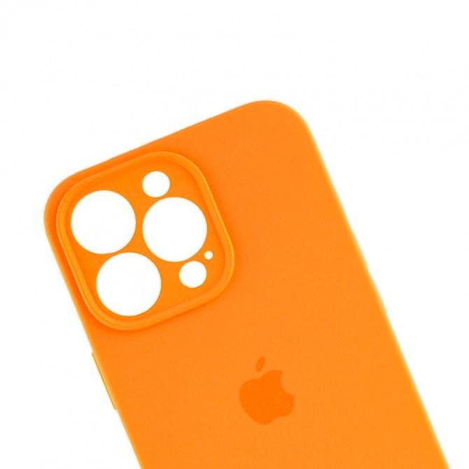 Оригінальний силіконовий чохол для iPhone 12 Pro Max Помаранчевий FULL (with camera protection)-3